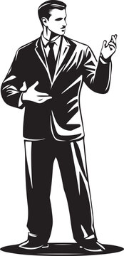 recommend clip art: man in suit arguing