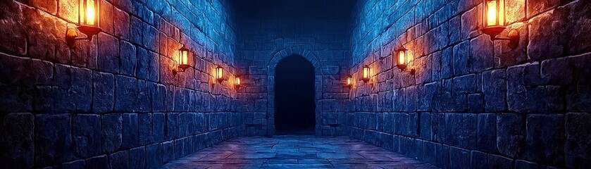 Gloomy Watercolor Alleyway Depiction