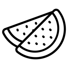 Watermelon slices Line Icon