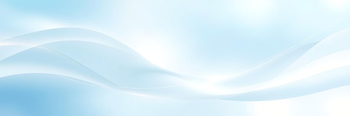 Fototapeta premium Soft and dreamy light blue background with swooping lines and geometric shapes, calm