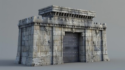 The ancient stone gate is the entrance to a long-forgotten temple.