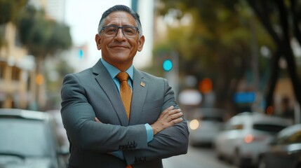 Successful Businessman Posing for Portrait