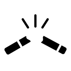 Broke smoke Solid Icon