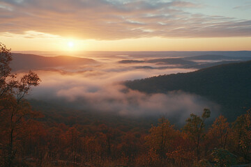 Obraz premium sunrise in the mountains