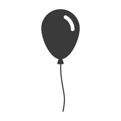 Balloon glyph icon isolated on white background.Vector illustration