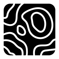 Topographic Solid Icon