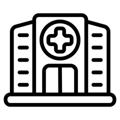 Fototapeta premium Hospital Line Icon