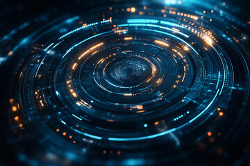 Futuristic Digital Abstract: A Journey Through Cyberpunk Technology