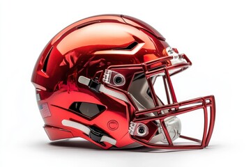 Fototapeta premium A red football helmet with the word 