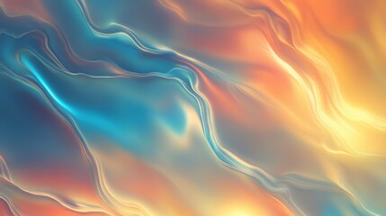 Obraz premium smooth liquid metallic waves, silk waves, gradient waves