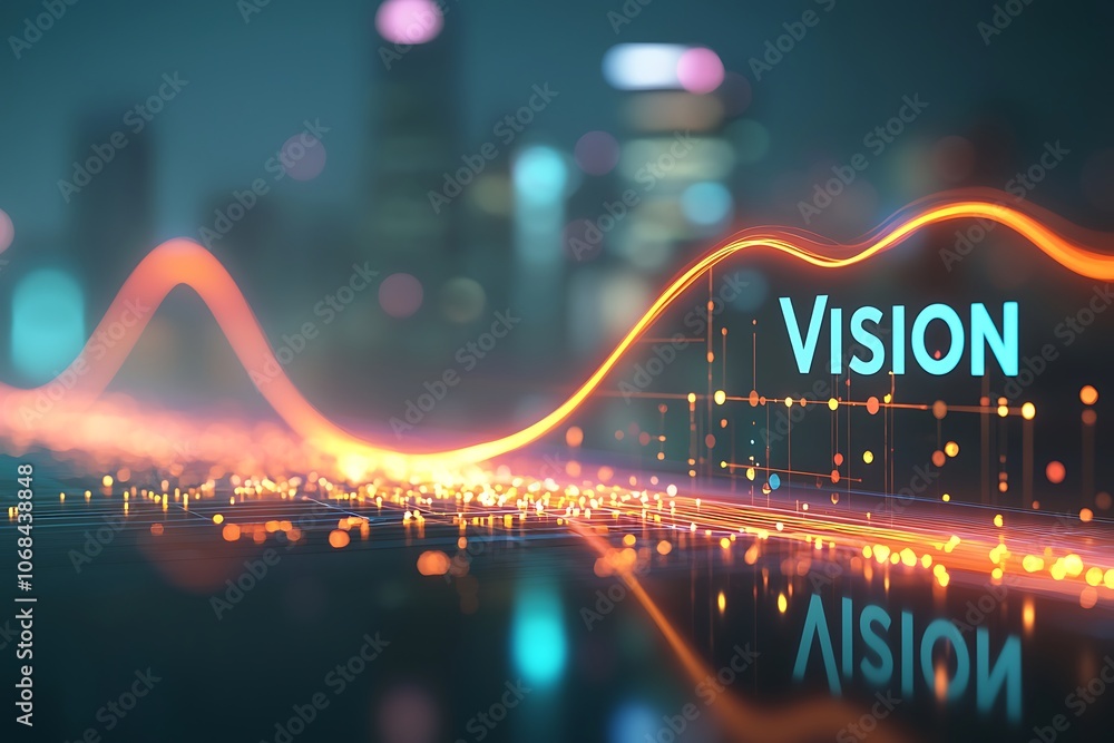 Poster the image features a glowing waveform with the word 
