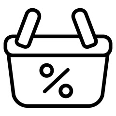 Basket shop Line Icon