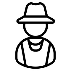 Gardener Line Icon