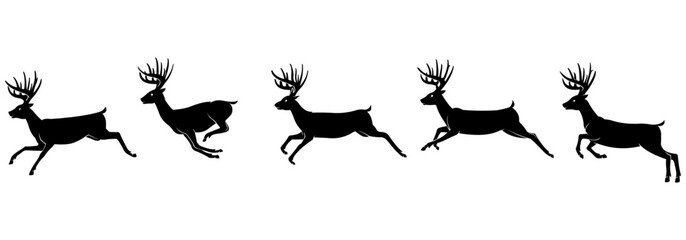 Vector design of reindeer silhouette for christmas day © Art Ris