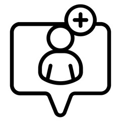 Notification follower Line Icon