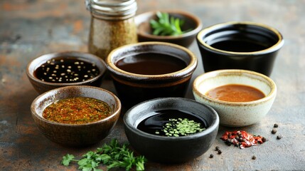 Rustic Collection of Condiment Jars for Dipping Sauces