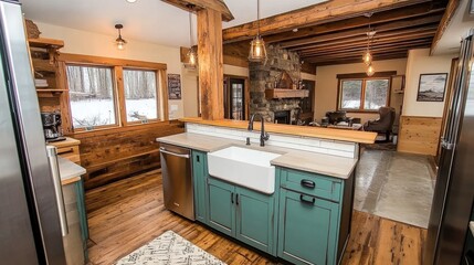 Rustic Kitchen with Vintage Farmhouse Touches