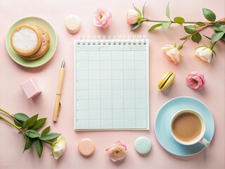 Trendy Minimalist Weekly Planner Template in Pastel Colors for Girls: A Stylish Todo List Design for Organization and Productivity with Clean Lines and Soft Hues