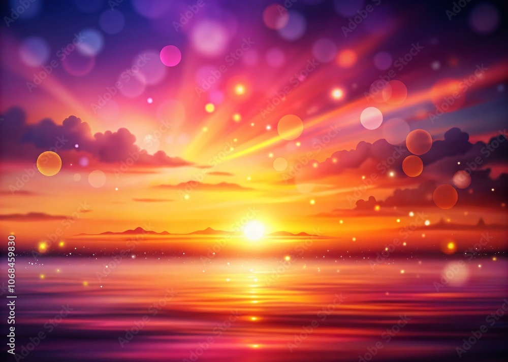 Aufkleber vector modern sunset background with vibrant colors and abstract elements for design projects and di