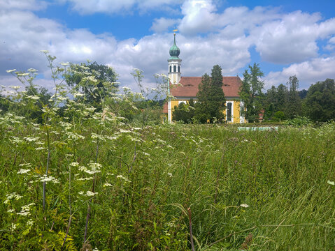 Church Maria am Wasser (Mary By The Waters) in Hosterwitz, Dresden, Saxony, Germany.