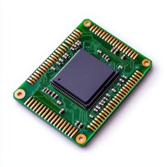 A photostock of a digital circuit board, isolated on white background, High Quality