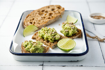 Avocado toast with seeds
