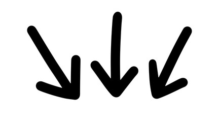 Scribble Three Arrows Sign Hand Drawn Vector Icon