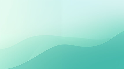 Obraz premium Soft Gradient Abstract Wave Design Mint Green And Cyan Tones