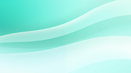 Fototapeta premium Multi-Layered Abstract Gradient Wave In Turquoise And Mint Green