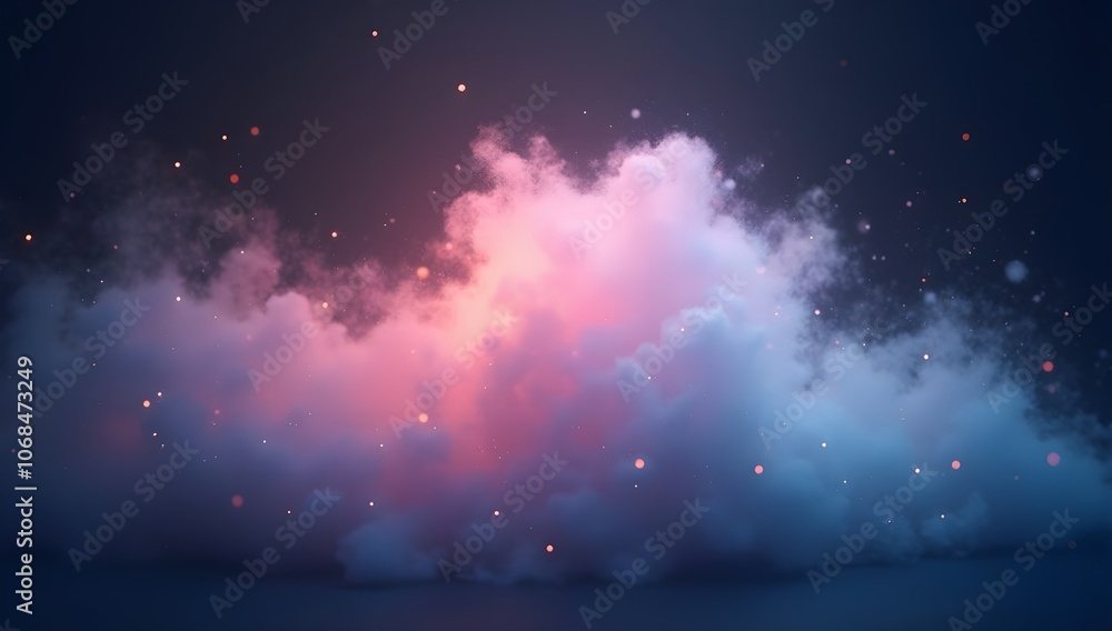 Aufkleber abstract colorful cloud with glowing elements for web design and backgrounds