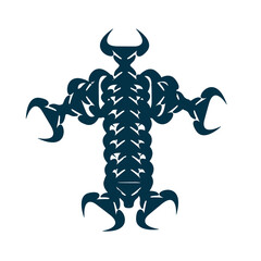 scorpion on white background