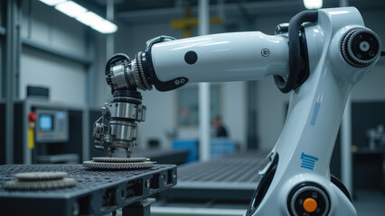 Precision Robotic Arm in Manufacturing Environment