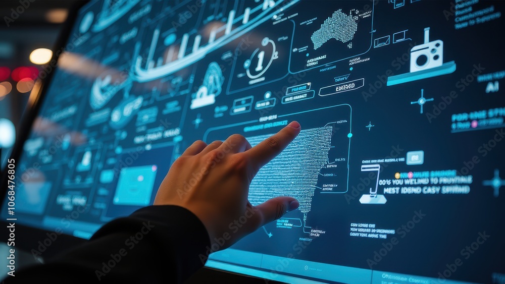 Poster interactive smart city control dashboard display