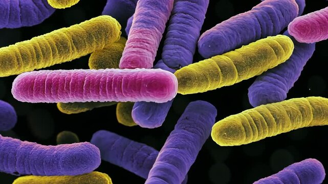 This is a scanning electron microscope image of various bacteria
