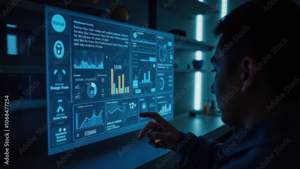 Poster interactive data visualization on digital interface