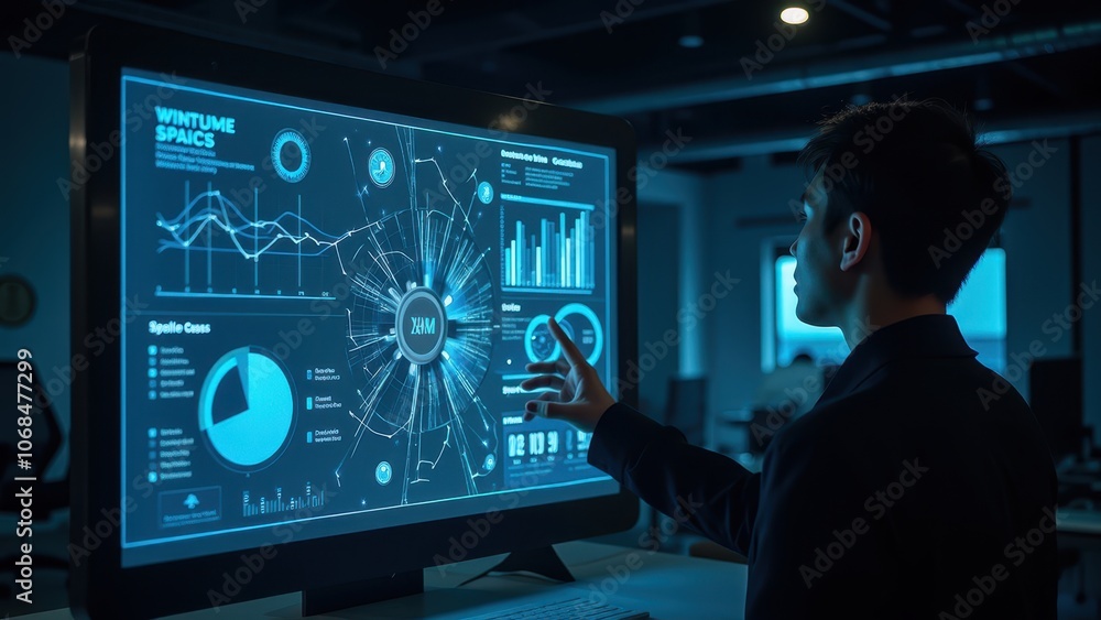 Poster interactive data visualization on modern interface
