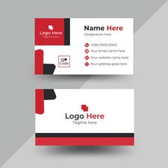 Modern professional business card, visit card, name card design template. Standard and innovative identity card or visiting card and horizontal layout.