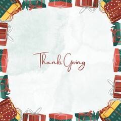 Card Thanks Giving simple elegant