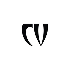 CV monogram logo design letter text name symbol monochrome logotype alphabet character simple logo
