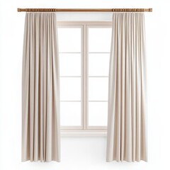 Curtains draping elegantly by a window