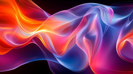 Obraz premium orange ,purple ans pink abstract smoke wave background
