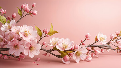 pink cherry blossom background