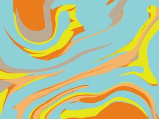 abstract light blu, yellow, and orange background with waves