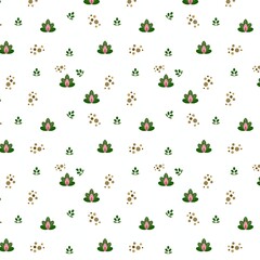 seamless background with cute flowers