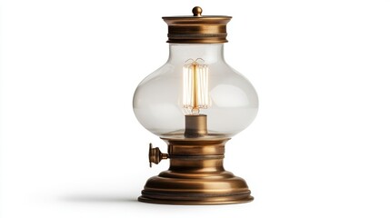 Brass and Glass Table Lamp