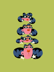 Group of diverse girls