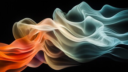 Obraz premium Abstract colorful smoke wave design background 