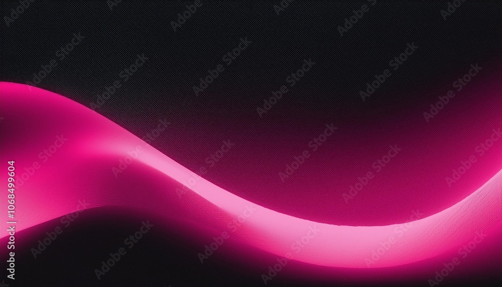 Poster wavy pink shapes on a dark background with a textured surface, creating a minimalist and modern desi