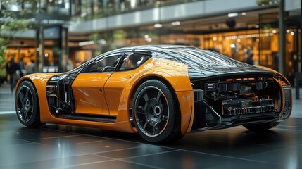 A graphene battery powering a modular, customizable electric car