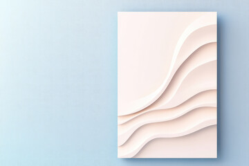 Gradient abstract wavy shape brochure cover design, vibrant colors, modern aesthetic, suitable for promotional materials or corporate branding